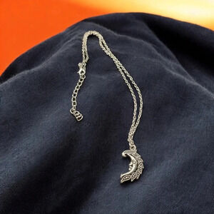Crescent Moon Bohemian Silver Plated Necklace